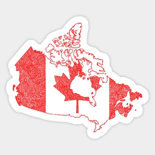 Canada Map Design Sticker